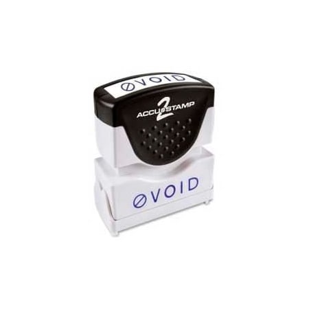 Cosco Cosco Pre-Inked Message Stamp, VOID, 1/2in x 1-5/8in, Blue 35584